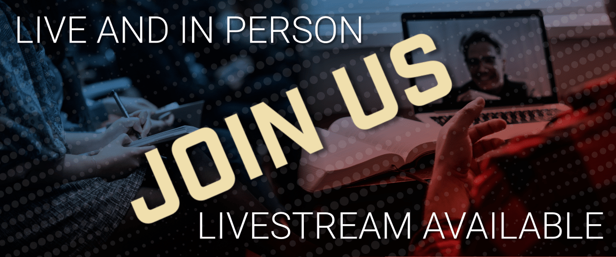 Joins us live in person or via livestream